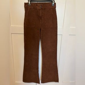 Corduroy flare leg pants